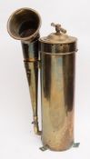 A brass ship's foghorn by Alfred F Genton Ltd, Birmingham:,