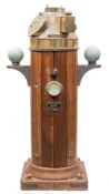 A 'Sestrel' teak and brass ship's binnacle by Henry Browne & Son , Essex:, type number 90327,