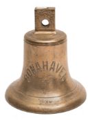 The ship's bell for the coastal cargo ship SS Bonnahaven:,