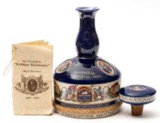 A sealed bottle of Pusser's Navy 'Trafalgar Bicentenary' Rum in commemorative ship's decanter:,