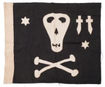 A commemorative 'Jolly Roger' from HMS Submarine 'Taku' (N38) circa 1945:,