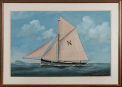 Attributed to Reuben Chappell [1870-1940]- Pilot Cutter Primrose of Newport, pilot W H Fisher,