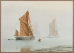 * John Russell Chancellor [1925-1984]- Sail boats in a calm,