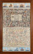 Two reproduction prints of 'The Liverpool Journal of Commerce Flag Sheet':, 1885 and 1905 version ,