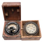 A WWII period Admiralty Pattern 3 inch liquid filled compass:, patt 188, No 76, with azimuth ring,