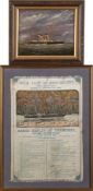 A Victorian silk commemorative for the 'Royal Yacht Squadron Regatta, Cowes, Isle of Wight,
