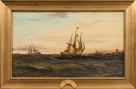 Attributed to Edwin Hayes [1819-1904]- Shipping in a bay,