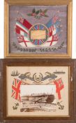 A group of three late 19th century sailor's woolworks:,