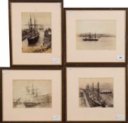 Six contemporary black and white photographs of the opening of Calliope Dock Auckland, New Zealand:,