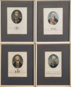 Ten engravings - Naval officers.
