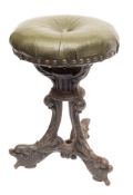 A late 19th/early 20th century cast iron ship's stool:,