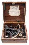 An 8 inch radius vernier sextant by Kelvin & Hughes Ltd:, no 59498:,