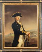 After John Francis Rigaud oil on canvas portrait of Nelson as a young officer 73cm x 57cm.