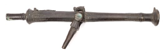 An Indonesian bronze lantaka swivel cannon:,