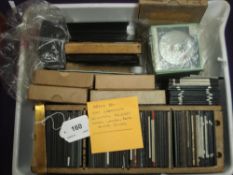 An accumulation of glass plate negatives and scientific diapositive 3 inch lantern slides:,
