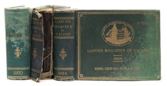 Three volumes Lloyd's Register of Yachts 1926, 1933 & 1950:, (3).