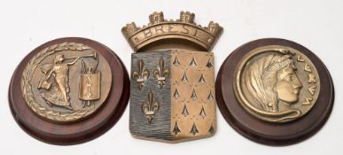 Three Continental ship's badges:,