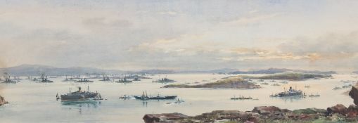 * Frank Watson Wood [1862-1953]- Scapa Flow, December 1918,:- inscribed,