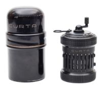 A Curta Type II calculator by Contina Ltd, Mauren:,