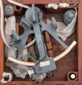 A Royal Navy 8 inch radius vernier sextant by Hughes & Sons Ltd, London:, no 38239,