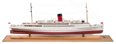 A scratch built model of the Isle Of Man Steam Packet Company passenger ferry SS 'Ben-my-Chree':,