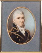 Follower of George Engleheart [early 19th Century]- A miniature portrait of Admiral Sir Pulteney