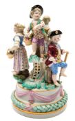 A Meissen figural group of children: after the model by J.J.