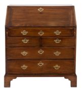 An early George III mahogany bureau:,