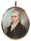 Circle of Charles Hayter [1761-1835]- A miniature portrait of a gentleman,
