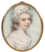 Circle of Andrew Plimer [1763-1837]- A miniature portrait of a lady,