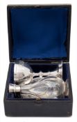A Victorian silver travelling communion set, maker H J Lias & Son, London, 1871: includes chalice,