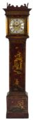 Benjamin Merriman, London, a late 17th century lacquered longcase clock: the eight-day duration,