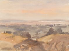 Philip Wilson Steer [1860-1942]- Christchurch, February, Sunset over a valley,