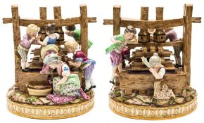 A large Meissen group of the 'The Wine Pressers' : after the original by J.C.