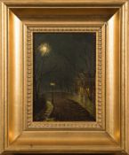 Wilfred Jenkins [1857-1936]- Moonlit street scene,