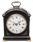 Rivers & Son, London, a Georgian ebonised verge bracket clock: the eight-day duration,