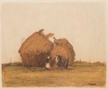 * William Hoggatt [1880-1961]- The Goose Girls Courtship; The Stacks,:- two,