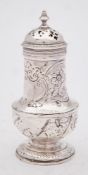 A George II silver pepperette, maker Thomas Rush, London,