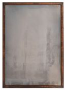 A walnut cushion frame rectangular mirror in the 18th Century manner:,