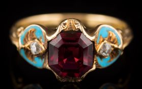An early/mid 19th century enamelled gold,