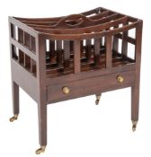 An early 19th Century mahogany four division canterbury:,