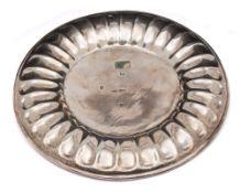 A George III silver stand, maker Thomas Hobbs, London, 1804: of lobed circular form,