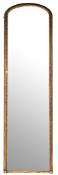 A Victorian giltwood and gesso domed pier mirror:,