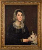 English School [19th century]- A portrait of a lady,:- half-length,