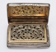 A mid 19th century silver vinaigrette, maker Nathaniel Mills, Birmingham,