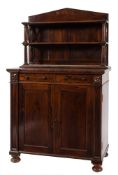 A late Regency rosewood chiffonier:,