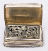 A 19th century silver vinaigrette, maker FC possibly Francis Clark, remaining marks worn:,