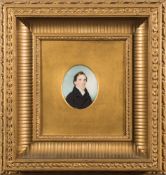 Circle of Frederick Buck, early 19th Century- A miniature portrait of a gentleman,