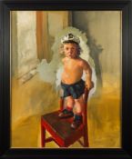 * Robert O. Lenkiewicz [1941-2002]- Mark Bridgeman on the Studio Chair,:- Project 3.
