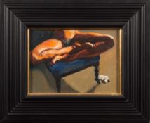 * Robert O. Lenkiewicz [1941-2002]- Belle Pecorini Seated,:- oil on board 22.5 x 32cm.